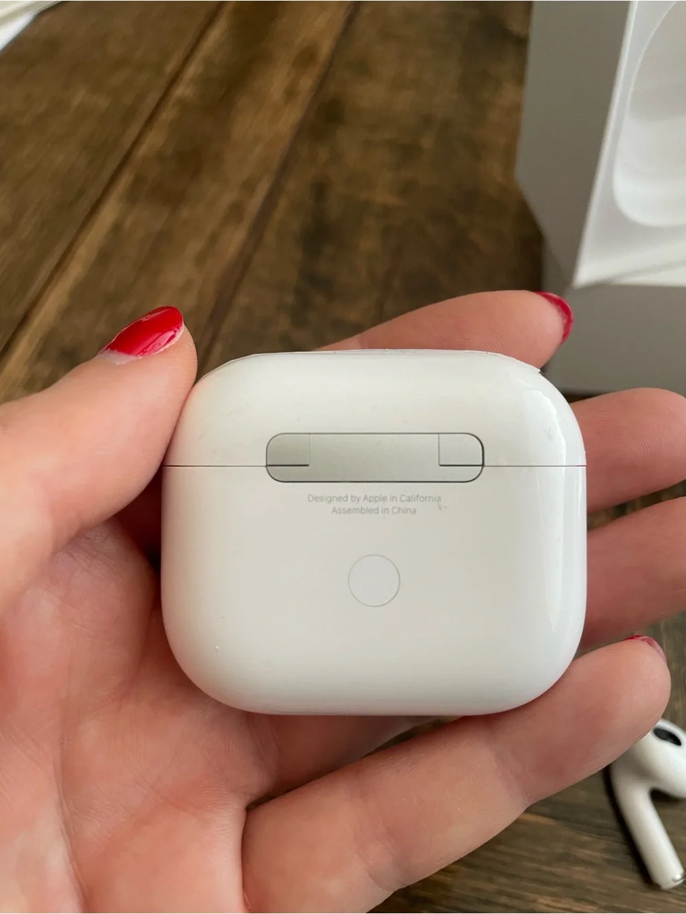 Apple White AirPods 3 with Charging Case and Silver Casetify Protective Case